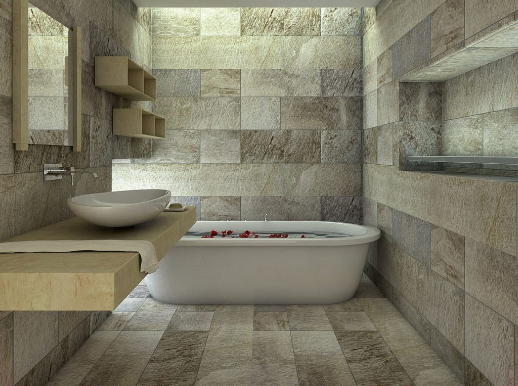 Keramik Kamar Mandi Anti Licin dengan Desain Modern