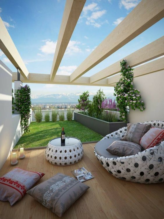 Teras Rooftop 6 Desain Teras Rooftop Rumah Kecil yang Nyaman dan Enak Dilihat - Demix