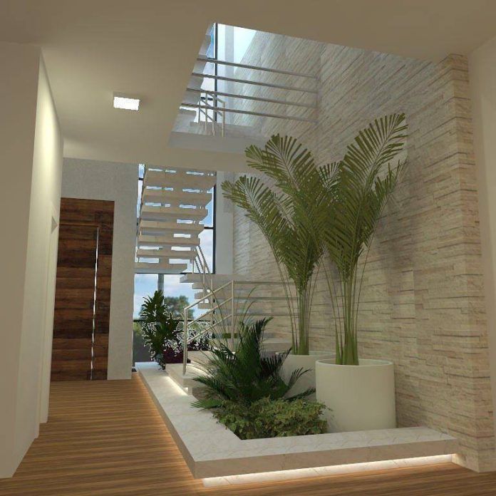 6 Inspirasi Desain Taman dalam Rumah Minimalis di Lahan Sempit - Demix